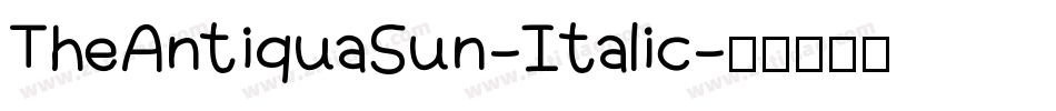TheAntiquaSun-Italic字体转换