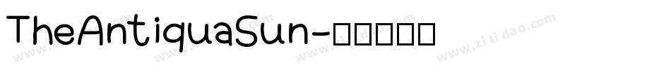 TheAntiquaSun字体转换