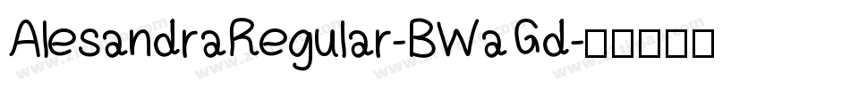 AlesandraRegular-BWaGd字体转换