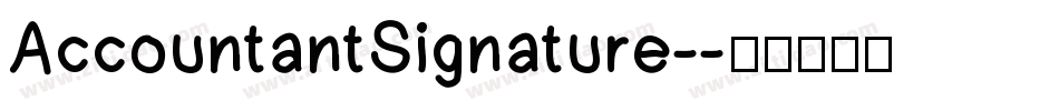 AccountantSignature-字体转换