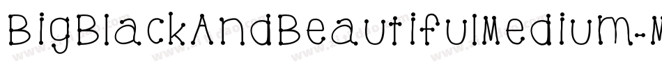 BigBlackAndBeautifulMedium-MGxv字体转换