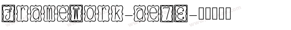 FrameWork-ae7E字体转换