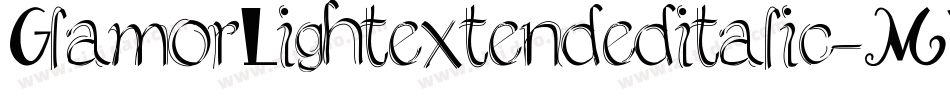 GlamorLightextendeditalic-MVZoe字体转换