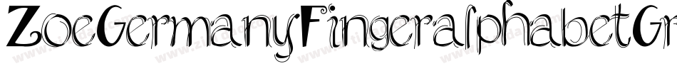 ZoeGermanyFingeralphabetGraffiti-2vwW字体转换