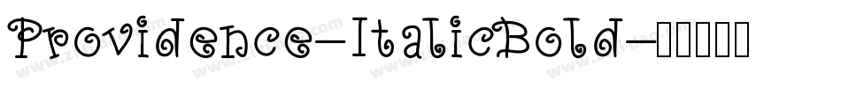 Providence-ItalicBold字体转换