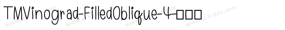 TMVinograd-FilledOblique-4字体转换