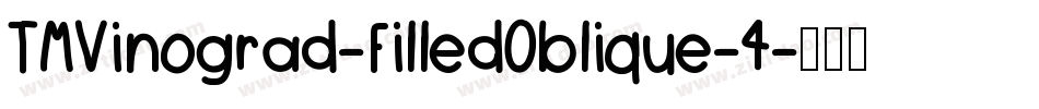 TMVinograd-FilledOblique-4字体转换