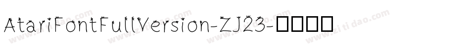 AtariFontFullVersion-ZJ23字体转换