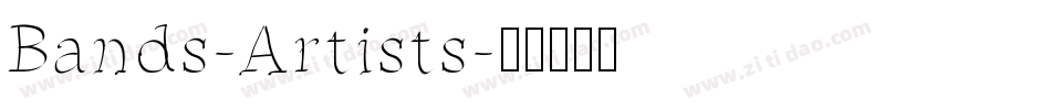 Bands-Artists字体转换