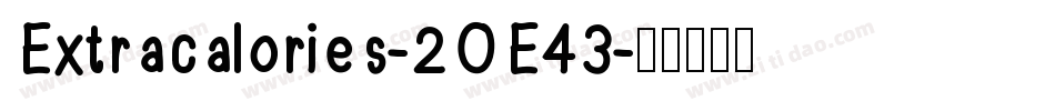 Extracalories-2OE43字体转换