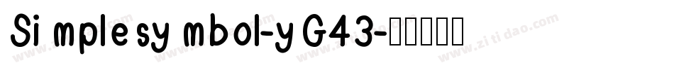 Simplesymbol-yG43字体转换
