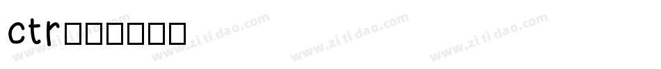 ctr字体转换