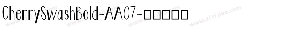 CherrySwashBold-AA07字体转换