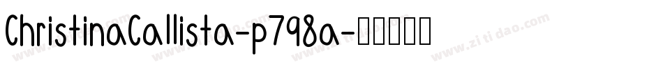 ChristinaCallista-p798a字体转换