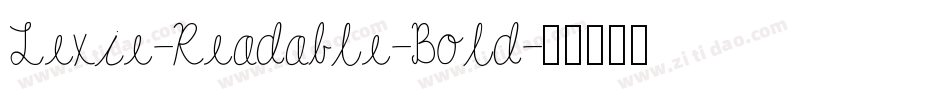 Lexie-Readable-Bold字体转换