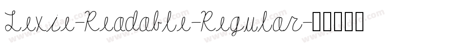 Lexie-Readable-Regular字体转换