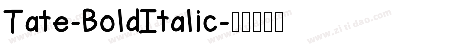 Tate-BoldItalic字体转换