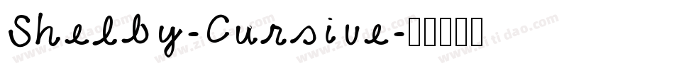 Shelby-Cursive字体转换