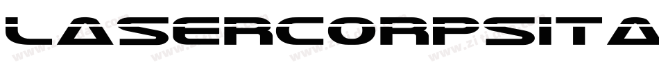 lasercorpsital字体转换
