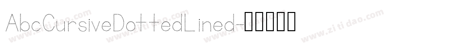 AbcCursiveDottedLined字体转换