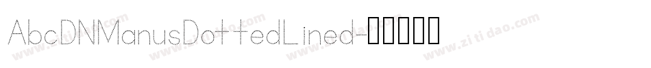 AbcDNManusDottedLined字体转换