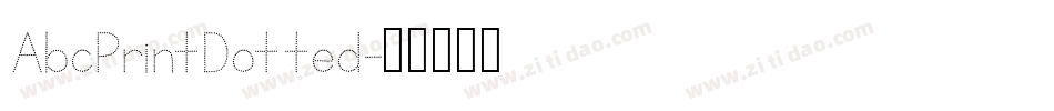 AbcPrintDotted字体转换