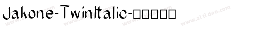 Jakone-TwinItalic字体转换