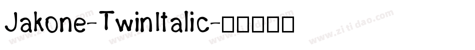 Jakone-TwinItalic字体转换