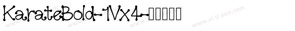 KarateBold-1Vx4字体转换