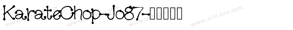 KarateChop-Jo87字体转换