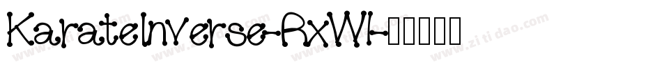 KarateInverse-RxWl字体转换