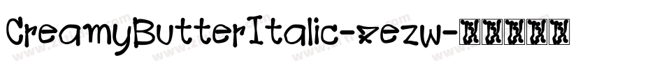 CreamyButterItalic-7ezw字体转换