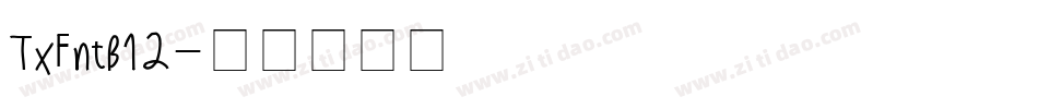 TxFntB12字体转换
