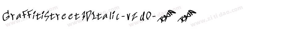 GraffitiStreet3DItalic-vzdO字体转换