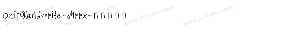 OzisHandwrite-Mrrx字体转换