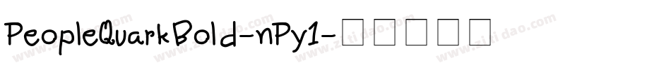 PeopleQuarkBold-nPy1字体转换