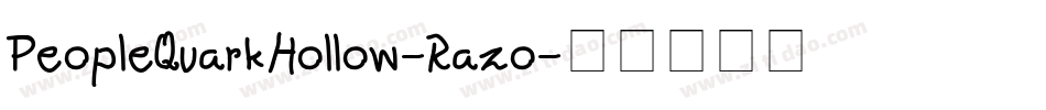PeopleQuarkHollow-Razo字体转换