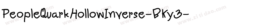 PeopleQuarkHollowInverse-BKy3字体转换