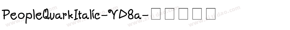 PeopleQuarkItalic-YD8a字体转换