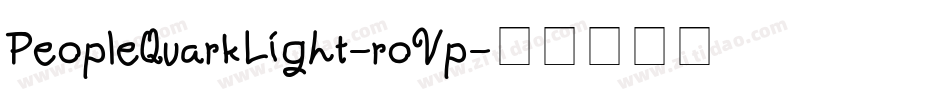 PeopleQuarkLight-roVp字体转换