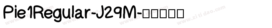Pie1Regular-J29M字体转换