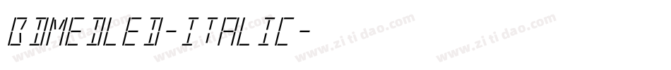BDMedLed-Italic字体转换