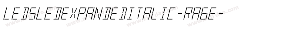 LedSledExpandedItalic-Ra6E字体转换