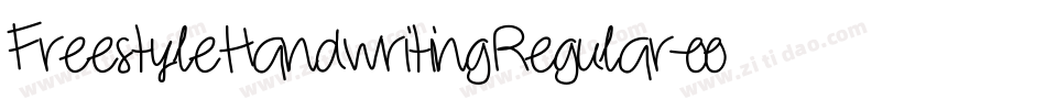FreestyleHandwritingRegular-oomq字体转换