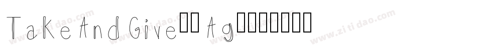 TakeAndGive-8Ag0字体转换