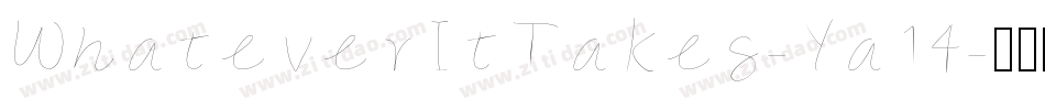 WhateverItTakes-Ya14字体转换