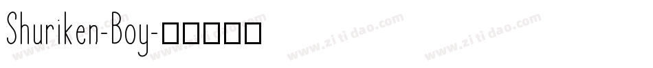 Shuriken-Boy字体转换