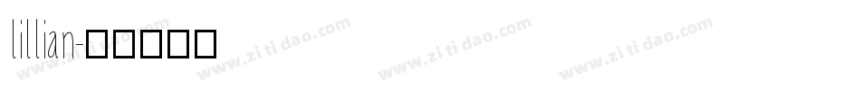 lillian字体转换