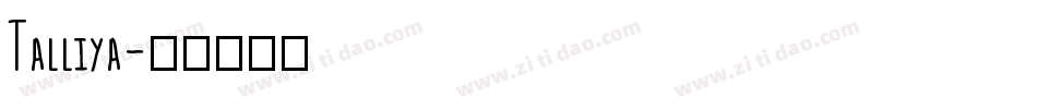 Talliya字体转换