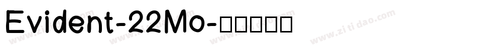 Evident-22Mo字体转换